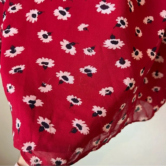 Madewell Mistlight Mock Neck Top in Red Seattle Nouveau red - Picture 5 of 6